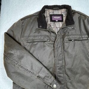 Johnston & Murphy Men's Olive Green Utility Jacket